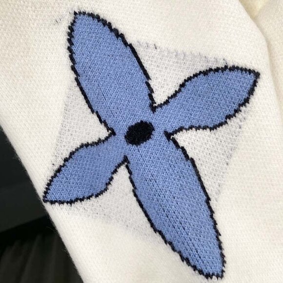 Louis Vuitton Jacquard Knit Wool Pullover Crew Neck Sweater - Picture 3 of 9